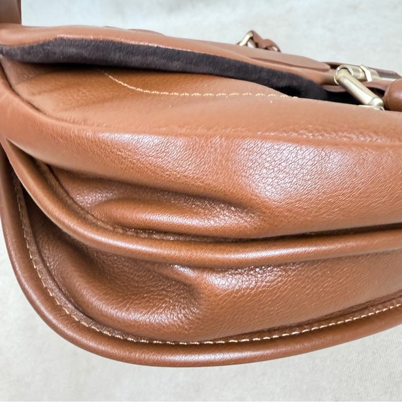 Longchamp Brown Pebbled Leather Crossbody / Shoulder Bag | Adjustable Strap - Picture 13 of 17